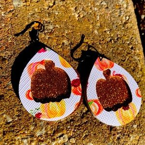 Faux leather earrings